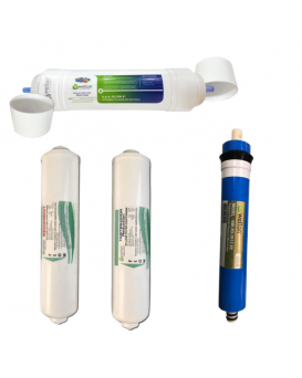  Wellon RO Membrane + 2 Filter Combo Kit for RO Purifiers (80 GPD Membrane + Sediment + Pre Carbon